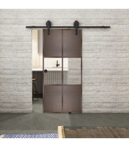 Glasschiebetür BARN-LINE Loft Rosteisen | Glastuershop24