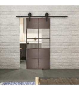 Glasschiebetür BARN-LINE Loft Rosteisen | Glastuershop24