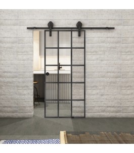 Glasschiebetür BARN-LINE Loft Schwarzeisen | Glastuershop24