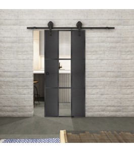 Glasschiebetür BARN-LINE Loft Schwarzeisen | Glastuershop24
