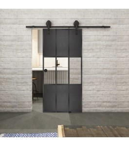 Glasschiebetür BARN-LINE Loft Schwarzeisen | Glastuershop24