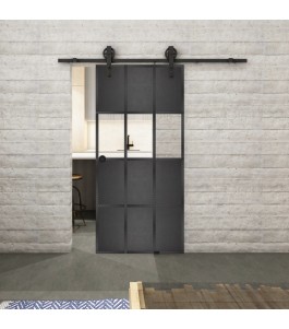 Glasschiebetür BARN-LINE Loft Schwarzeisen | Glastuershop24