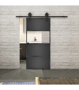 Glasschiebetür BARN-LINE Loft Schwarzeisen | Glastuershop24