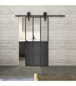 Glasschiebetür BARN-LINE Loft Schwarzeisen | Glastuershop24
