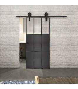 Glasschiebetür BARN-LINE Loft Schwarzeisen | Glastuershop24