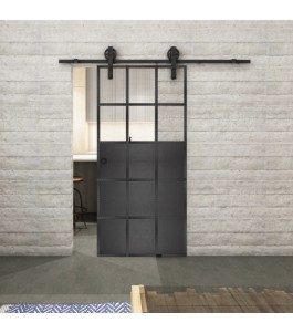 Glasschiebetür BARN-LINE Loft Schwarzeisen | Glastuershop24