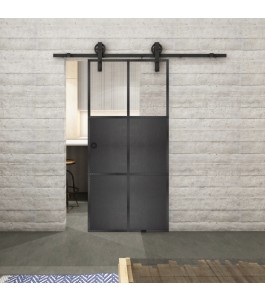 Glasschiebetür BARN-LINE Loft Schwarzeisen | Glastuershop24