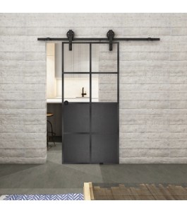 Glasschiebetür BARN-LINE Loft Schwarzeisen | Glastuershop24