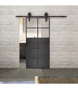 Glasschiebetür BARN-LINE Loft Schwarzeisen | Glastuershop24