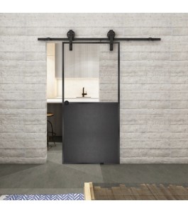 Glasschiebetür BARN-LINE Loft Schwarzeisen | Glastuershop24