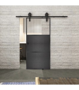 Glasschiebetür BARN-LINE Loft Schwarzeisen | Glastuershop24