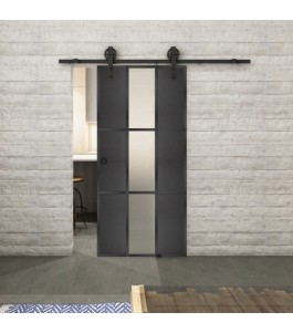 Glasschiebetür BARN-LINE Loft Schwarzeisen | Glastuershop24