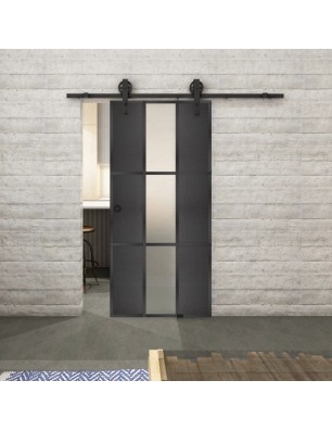 Glasschiebetür BARN-LINE Loft Schwarzeisen | Glastuershop24