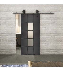 Glasschiebetür BARN-LINE Loft Schwarzeisen | Glastuershop24