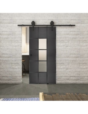 Glasschiebetür BARN-LINE Loft Schwarzeisen | Glastuershop24