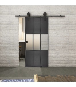 Glasschiebetür BARN-LINE Loft Schwarzeisen | Glastuershop24