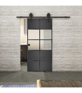 Glasschiebetür BARN-LINE Loft Schwarzeisen | Glastuershop24