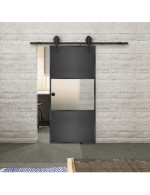 Glasschiebetür BARN-LINE Loft Schwarzeisen | Glastuershop24