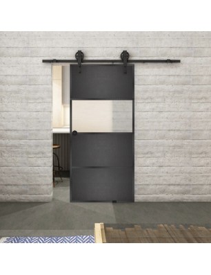 Glasschiebetür BARN-LINE Loft Schwarzeisen | Glastuershop24