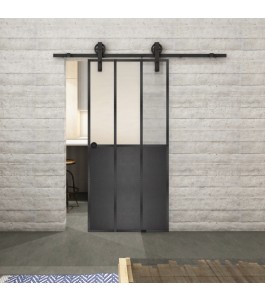 Glasschiebetür BARN-LINE Loft Schwarzeisen | Glastuershop24