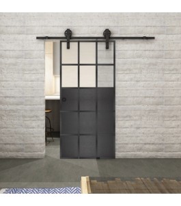 Glasschiebetür BARN-LINE Loft Schwarzeisen | Glastuershop24