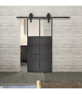 Glasschiebetür BARN-LINE Loft Schwarzeisen | Glastuershop24