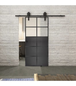 Glasschiebetür BARN-LINE Loft Schwarzeisen | Glastuershop24