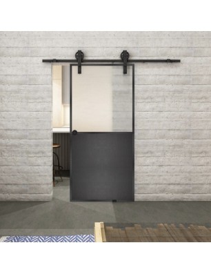 Glasschiebetür BARN-LINE Loft Schwarzeisen | Glastuershop24
