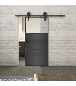 Glasschiebetür BARN-LINE Loft Schwarzeisen | Glastuershop24