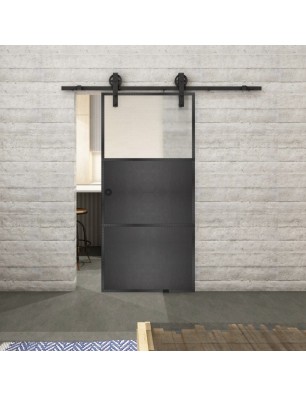 Glasschiebetür BARN-LINE Loft Schwarzeisen | Glastuershop24