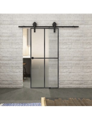Glasschiebetür BARN-LINE Loft Schwarzeisen | Glastuershop24