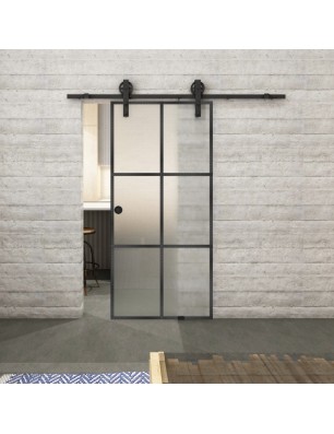 Glasschiebetür BARN-LINE Loft Schwarzeisen | Glastuershop24