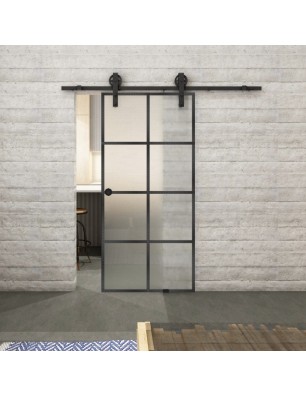 Glasschiebetür BARN-LINE Loft Schwarzeisen | Glastuershop24