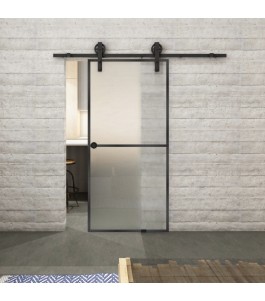 Glasschiebetür BARN-LINE Loft Schwarzeisen | Glastuershop24