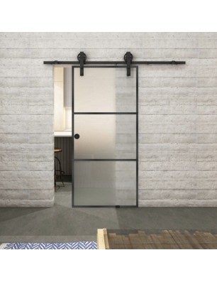 Glasschiebetür BARN-LINE Loft Schwarzeisen | Glastuershop24