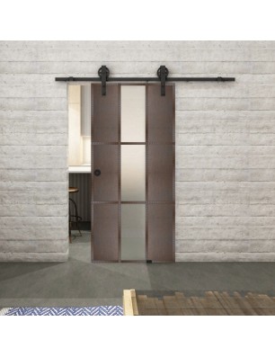 Glasschiebetür BARN-LINE Loft Rosteisen | Glastuershop24