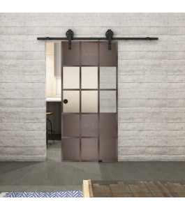 Glasschiebetür BARN-LINE Loft Rosteisen | Glastuershop24