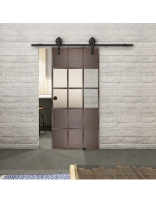 Glasschiebetür BARN-LINE Loft Rosteisen | Glastuershop24
