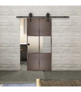 Glasschiebetür BARN-LINE Loft Rosteisen | Glastuershop24