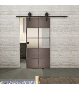 Glasschiebetür BARN-LINE Loft Rosteisen | Glastuershop24