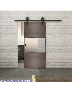 Glasschiebetür BARN-LINE Loft Rosteisen | Glastuershop24