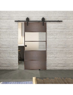 Glasschiebetür BARN-LINE Loft Rosteisen | Glastuershop24
