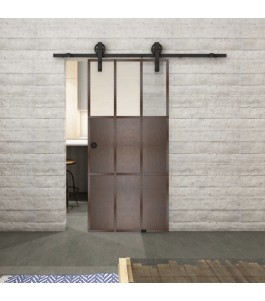 Glasschiebetür BARN-LINE Loft Rosteisen | Glastuershop24