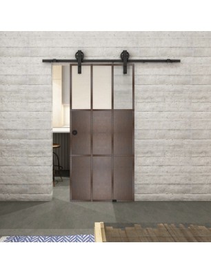 Glasschiebetür BARN-LINE Loft Rosteisen | Glastuershop24