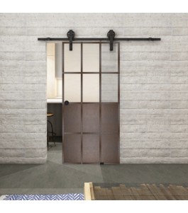 Glasschiebetür BARN-LINE Loft Rosteisen | Glastuershop24