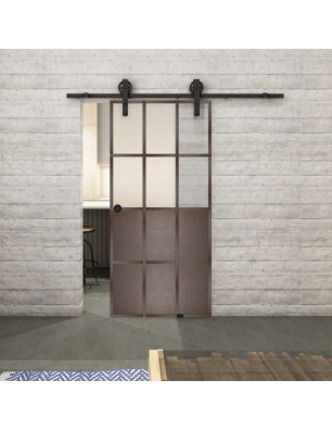 Glasschiebetür BARN-LINE Loft Rosteisen | Glastuershop24