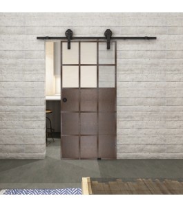 Glasschiebetür BARN-LINE Loft Rosteisen | Glastuershop24