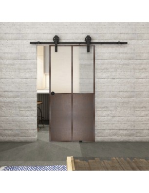 Glasschiebetür BARN-LINE Loft Rosteisen | Glastuershop24