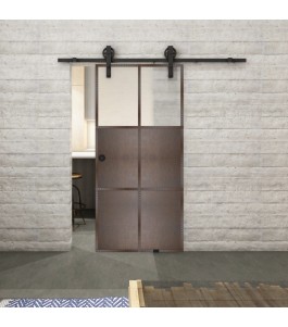 Glasschiebetür BARN-LINE Loft Rosteisen | Glastuershop24