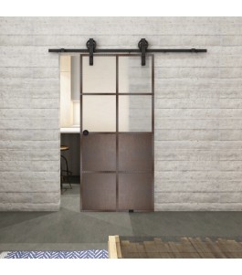 Glasschiebetür BARN-LINE Loft Rosteisen | Glastuershop24